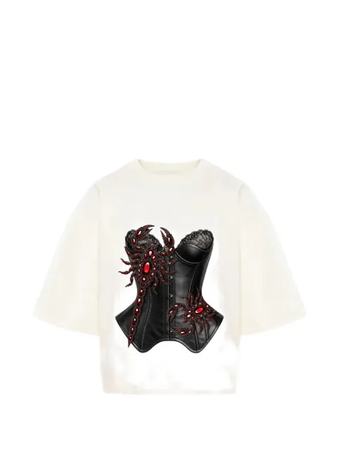 HAMZA scorpion-print T-shirt Neutrals SCORPIONTSHIRT