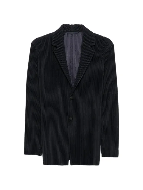 Homme Plissé Issey Miyake pleated notch-lapel blazer Blue HP68JD501