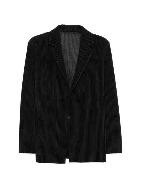 Homme Plissé Issey Miyake pleated notch-lapel blazer Black HP68JD501