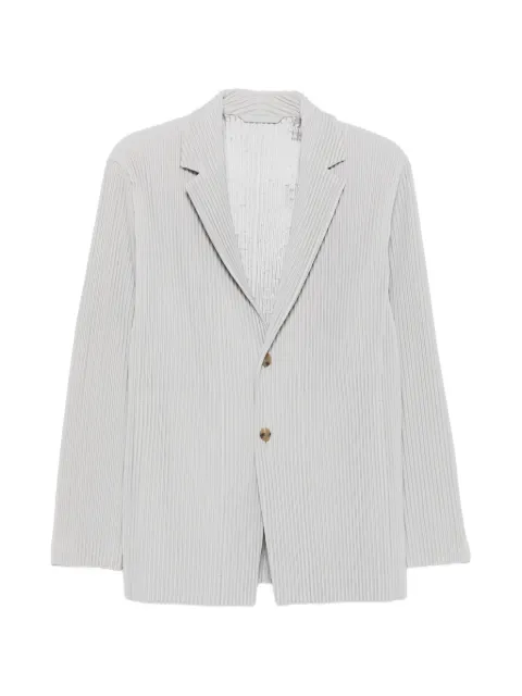 Homme Plissé Issey Miyake pleated notched-lapel blazer Grey HP68JD501