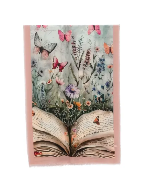 D'aniello floral-print butterfly scarf Neutrals MIKA