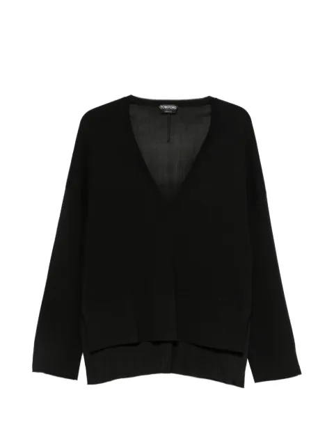 TOM FORD V-neck wool sweater Black MAK1477YAX1069
