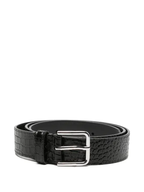 The Frankie Shop croc-effect leather belt Black BEFS21177
