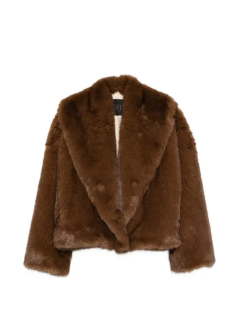 B&B COUTURE shawl-collar faux-fur coat Brown FW26FA4MINK