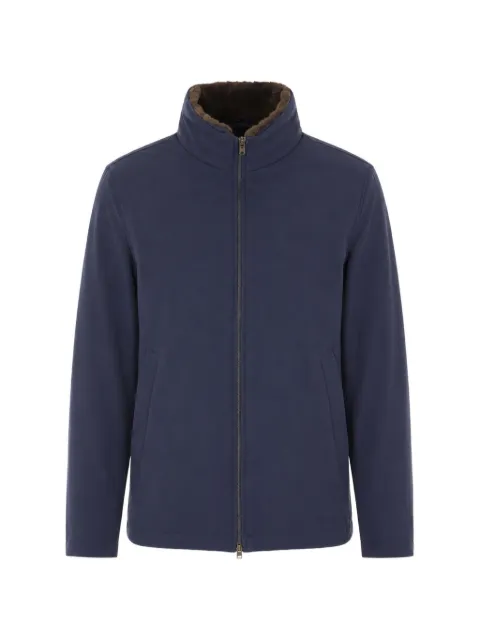 Herno shearling-trim jacket Blue GI00099UR124549209