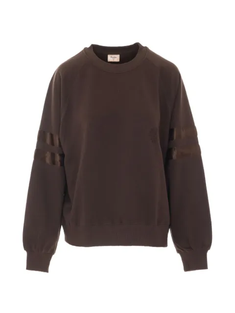 Repetto Signature embroidered logo crew-neck sweatshirt Brown S0573A340
