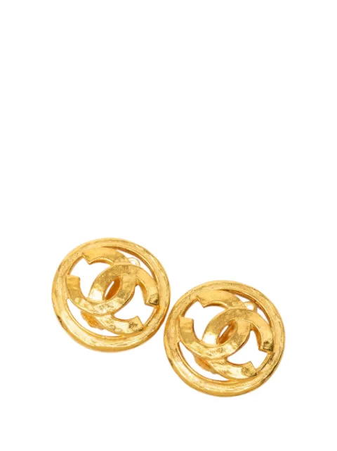CHANEL Pre-Owned 1994 CC Gold Plated Round Clip on Earrings costume earrings Gold HHBJ31Q4CF079U7J