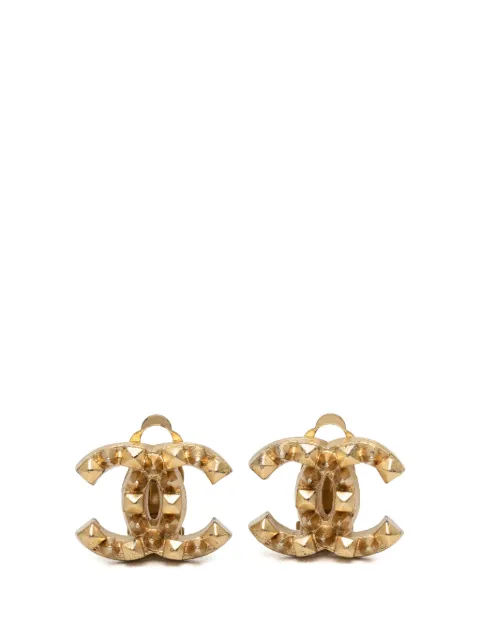 CHANEL Pre-Owned 2003 CC Gold Plated Spiked Clip On Earrings costume earrings Gold 72J5Q75KEUH6F4TZ