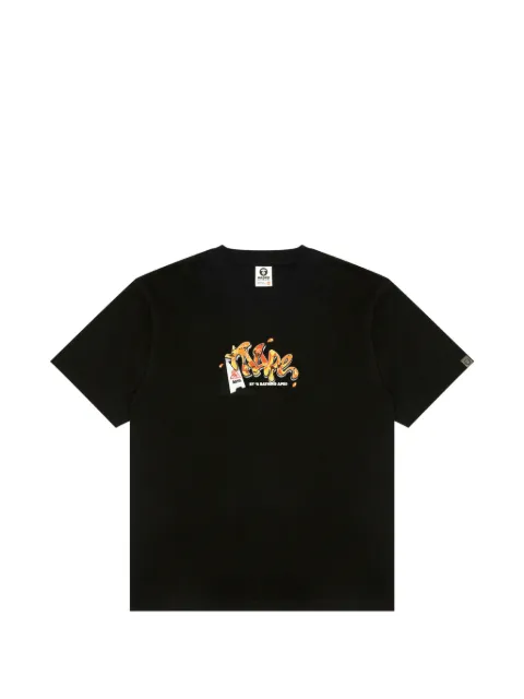 AAPE BY *A BATHING APE® graphic-print cotton T-shirt Black AAPTEM10030XR