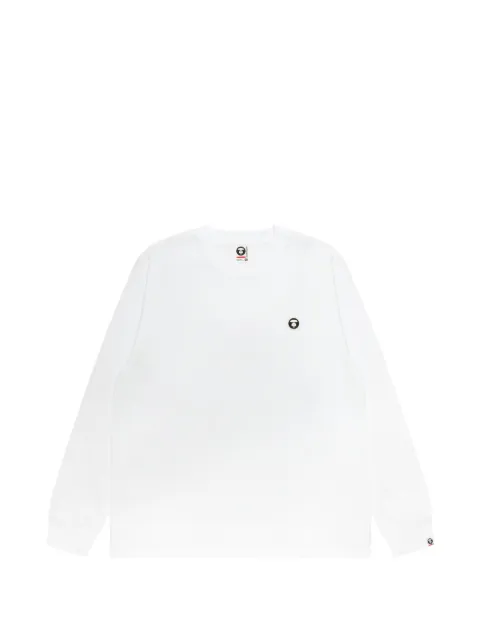 AAPE BY *A BATHING APE® logo-patch long-sleeve T-shirt White ALT1947XXR