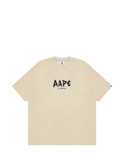 AAPE BY *A BATHING APE® logo-print T-shirt Neutrals ATE10036AR