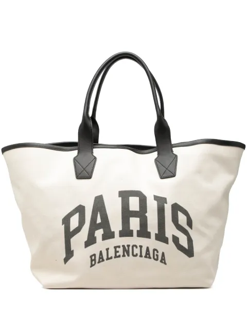 Balenciaga Pre-Owned 2000-2026 Large Canvas Cities Paris Jumbo tote bag Brown EVIACIOTGLWOKI6A