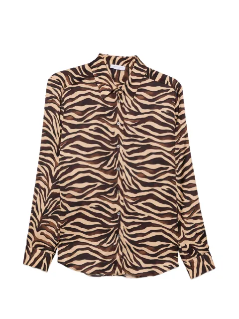 ZANETTI zebra-print long-sleeve shirt Brown ZA0150D60541