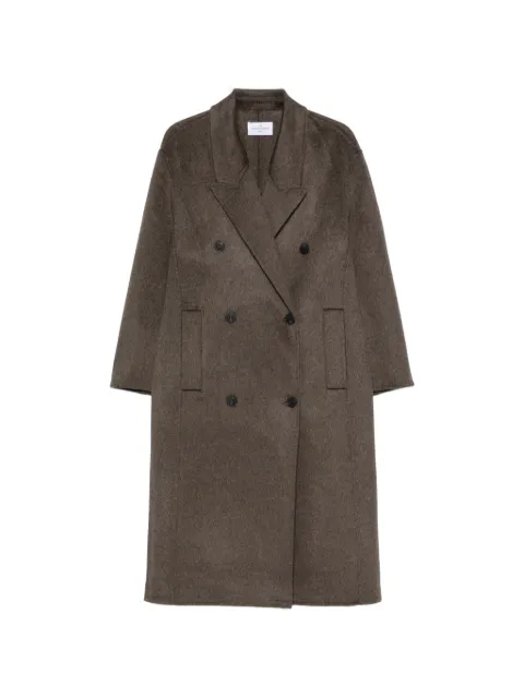 THE DYNAMIS STUDIO double-breasted peak-lapel coat Brown DS24F26