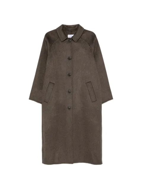 THE DYNAMIS STUDIO single-breasted wool-blend coat Brown DS25F26