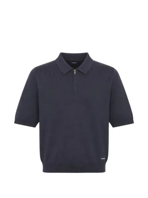 Tombolini zip-fastening short-sleeve polo shirt Blue WM107ZMP6U780