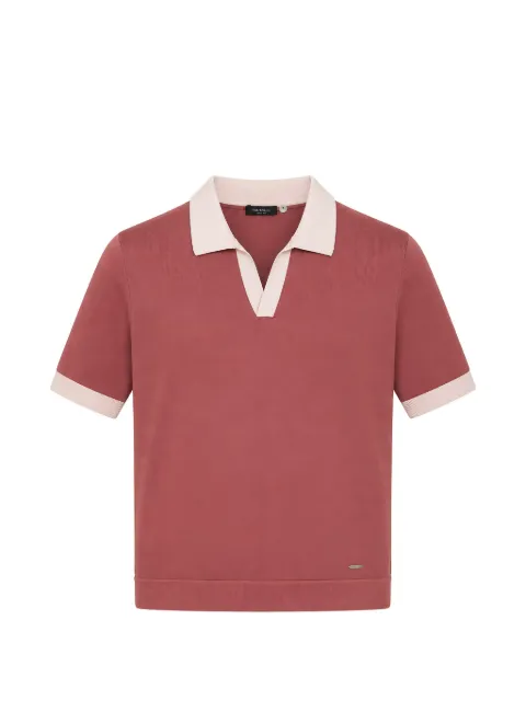 Tombolini contrast-trim t-shirt Red WM117ZM02F556