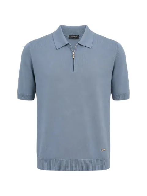 Tombolini zip-fastening short-sleeve polo shirt Blue WM107ZMP6U720