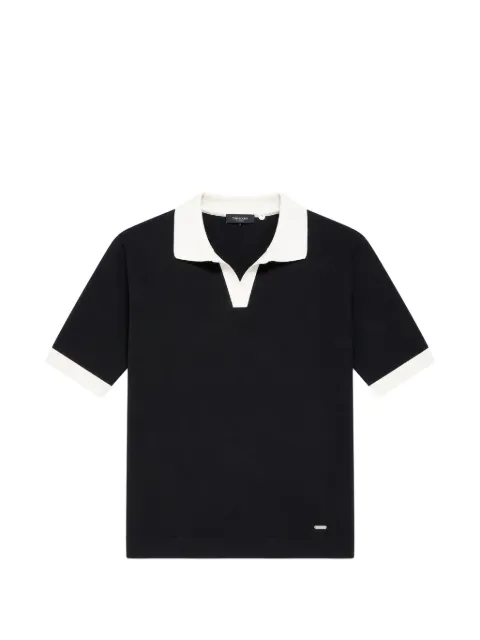 Tombolini contrast-trim short-sleeve T-shirt Blue WM117ZM02F780