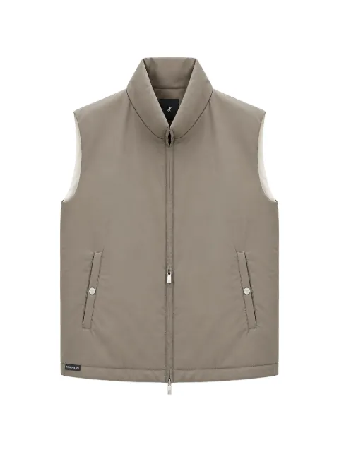Tombolini logo-plaque zip-up gilet Green SG26ELZEU360