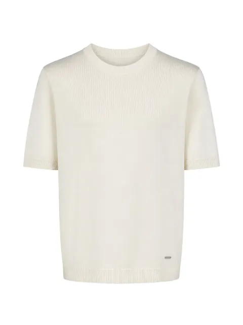 Tombolini fine-knit short-sleeve T-shirt Neutrals WM100ZMP6U020