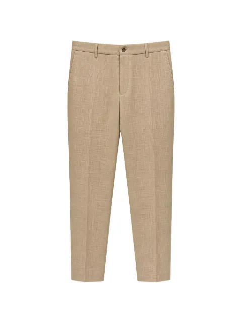 Tombolini pressed-crease straight-leg trousers Neutrals PS62ELFNU100