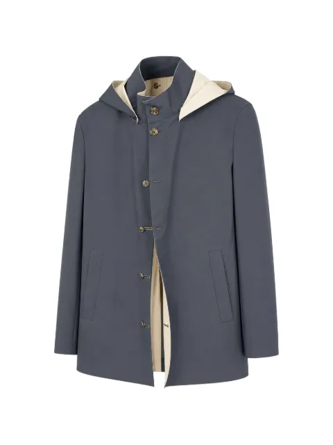 Tombolini hooded toggle-fastening coat Grey SM26ELD5U780