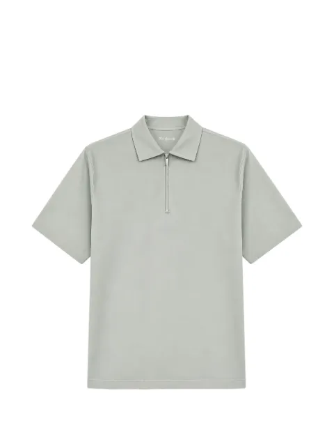 Tombolini zip-fastening short-sleeve polo shirt Green WJ72ZJ80U310