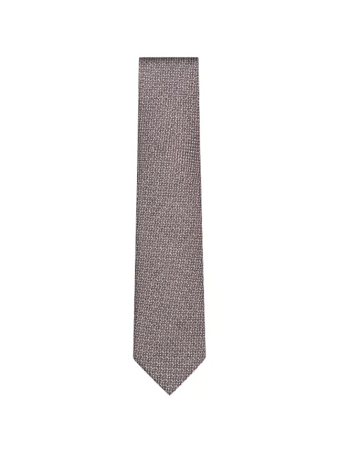 Tombolini geometric-pattern tie Brown WK09ZSA5F600