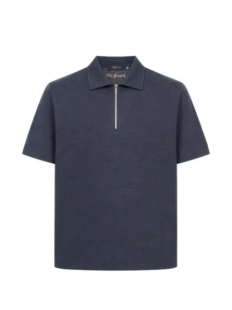 Tombolini zip-fastening polo shirt Blue WJ72EYBBU780