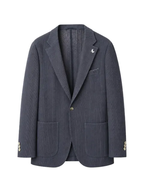 Tombolini pinstripe-pattern notched-lapel jacket Grey G116EY01R787