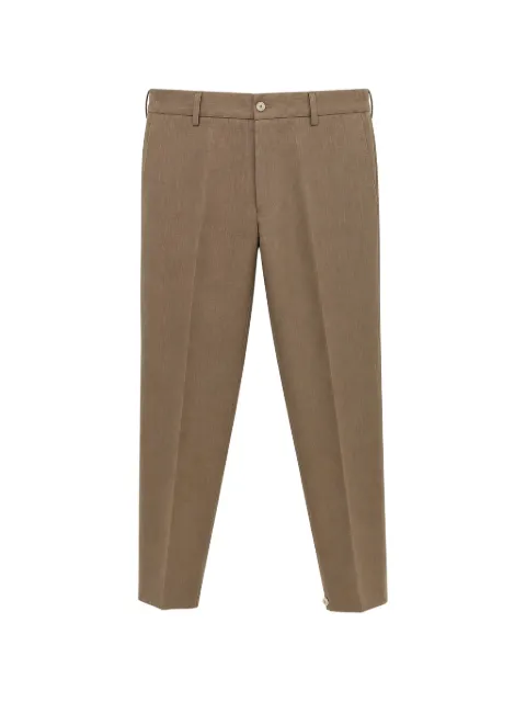 Tombolini pressed-crease tailored trousers Brown PS62ELFTU230