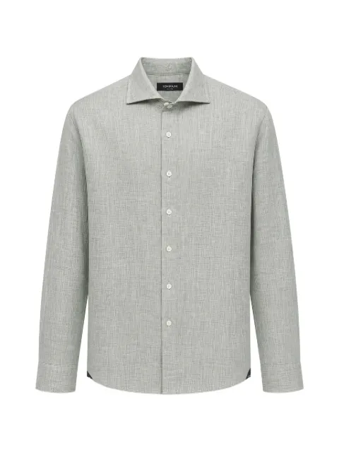 Tombolini mélange-effect spread-collar shirt Green RC29EQ02U350