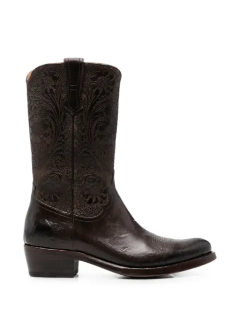 ERALDO Martu floral-embossed boots Brown MARTU