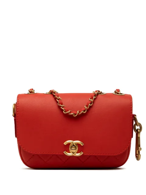CHANEL Pre-Owned 2019 Quilted Calfskin Multi Pouching Flap shoulder bag Red XJWBH4T10MPQC0SR