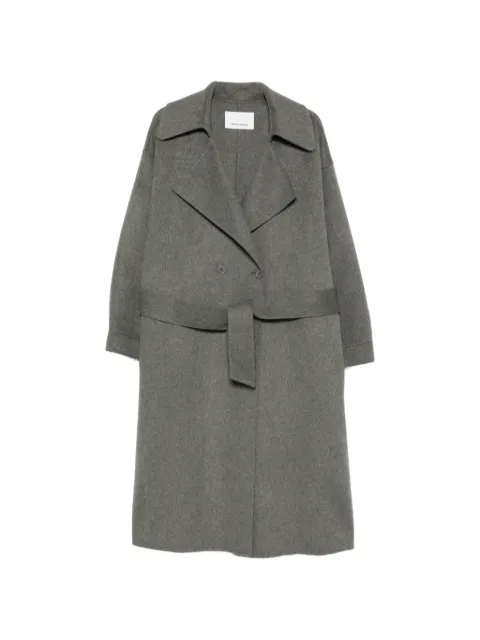 The Frankie Shop double-breasted belted coat Grey COFS22686103