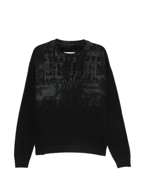 Maison Margiela logo-print crew-neck sweatshirt Black S50GU0255S25503