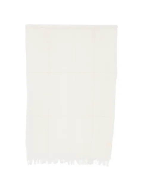 D'aniello check fringed scarf Neutrals BELLIS2