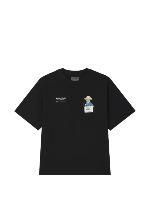 Musium Div. graphic-print crew-neck T-shirt Black MMUTEM01347X