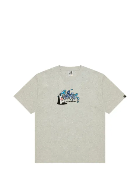 AAPE BY *A BATHING APE® AAPER graphic-print T-shirt Grey AAPTEM10030AR