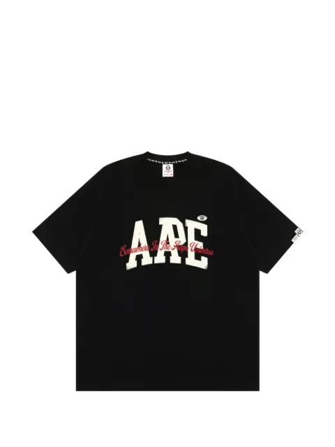 AAPE BY *A BATHING APE® AAPEUNVS logo-print cotton T-shirt Black AAPTEM10038XR