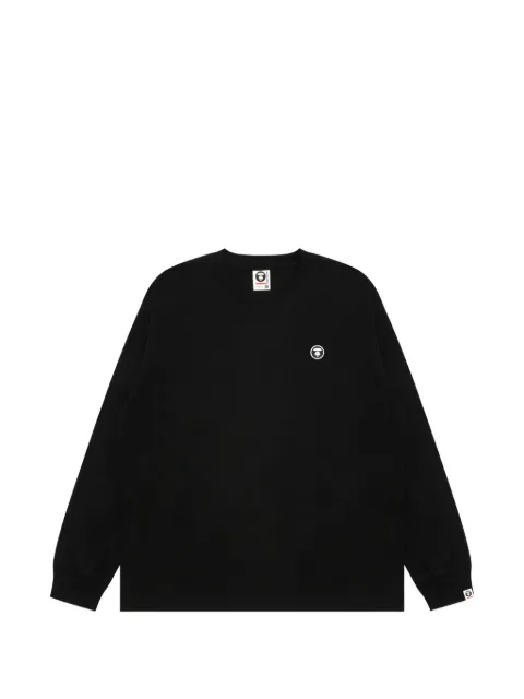 AAPE BY *A BATHING APE® logo-patch long-sleeve T-shirt Black ALT1947XXR