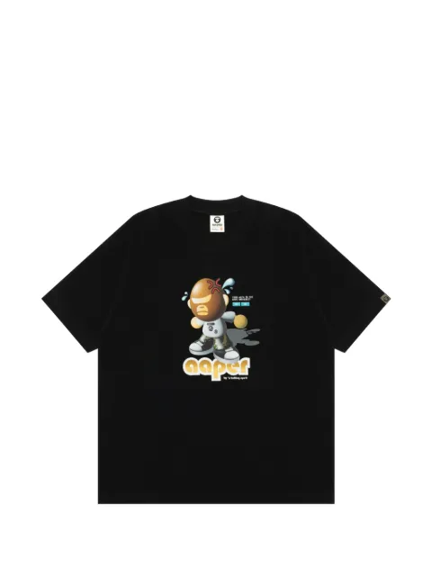 AAPE BY *A BATHING APE® Aaper graphic-print T-shirt Black AAPTEM1954XXR