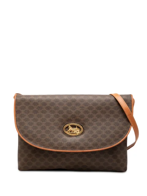 Celine Pre-Owned 2009 Macadam Coated Canvas Horse Carriage crossbody bag Brown 2IHWWEQZNKEY0XDN