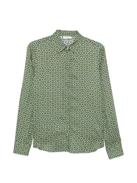ZANETTI geometric-print shirt Green ZA0131D60544