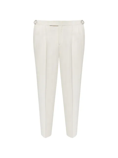 Tombolini buckle-fastening tapered trousers Neutrals PS45EAFEU010
