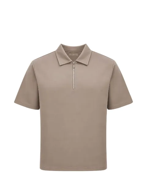 Tombolini Zero Gravity zip-fastening polo shirt Neutrals WJ72ZJ80U180