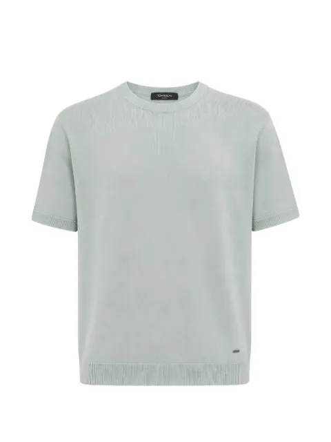 Tombolini fine-knit crew-neck T-shirt Green WM100ZMP6U300