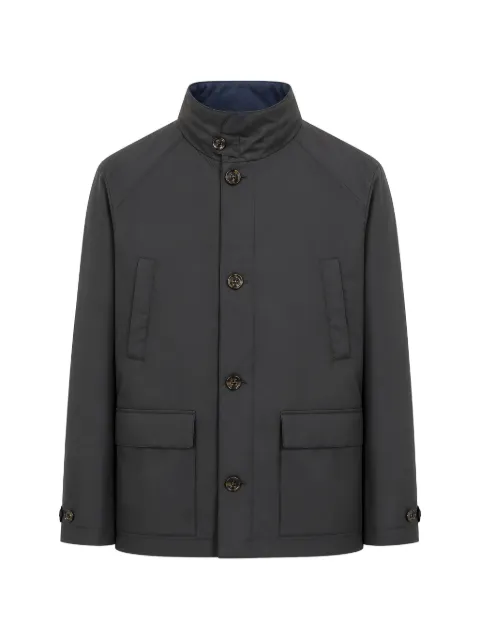 Tombolini button-up high-neck jacket Blue SC12ELZE