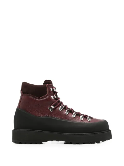 Diemme lace-up panelled boots Red DI26FWRVMF03L011BUR
